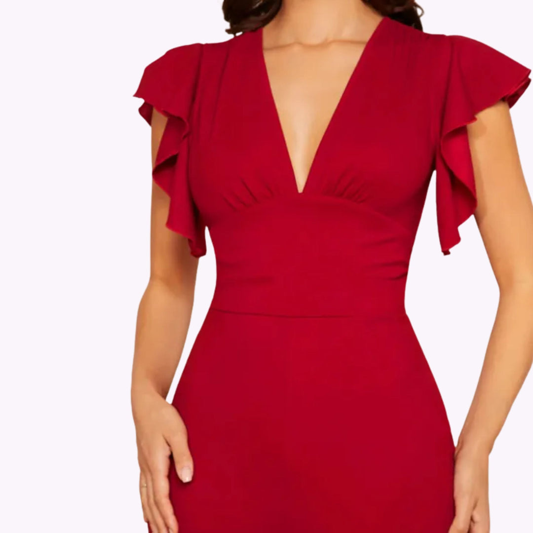 Valentina | Elegant Ruffle Detail Jumpsuit – Refined Modern Style