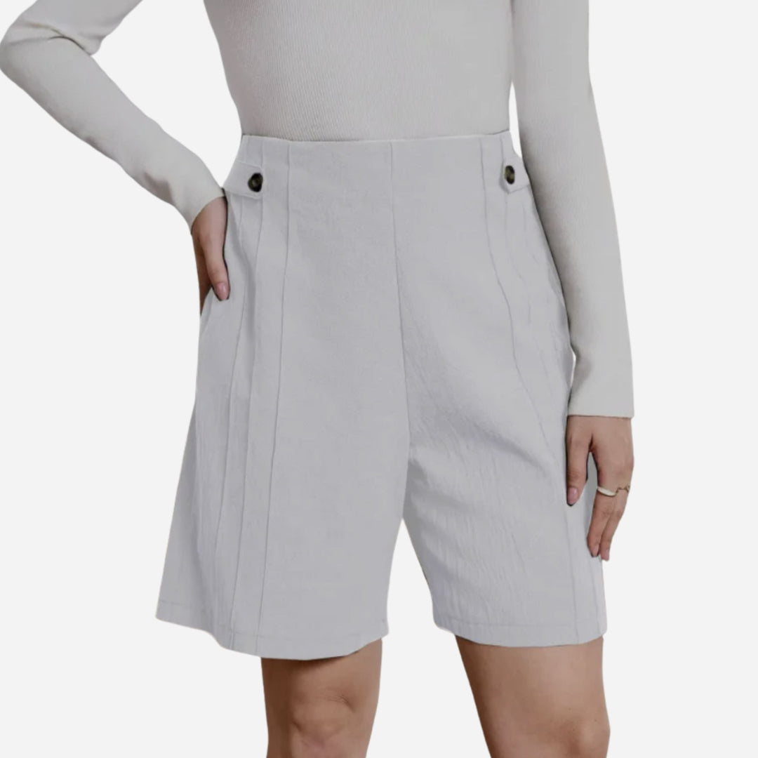 Alice | Cotton Linen Casual Shorts – Refined Summer Style