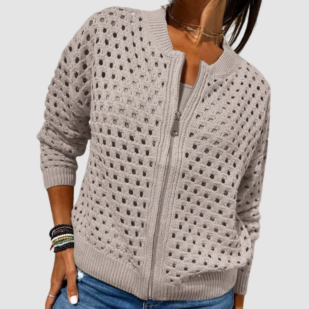 Constance | Zip-Front Knitted Cardigan