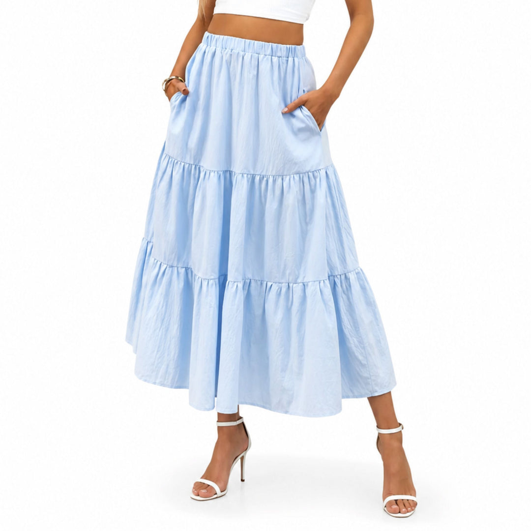 Elena | Bohemian Long Skirt with Pockets - Effortless Summer Style
