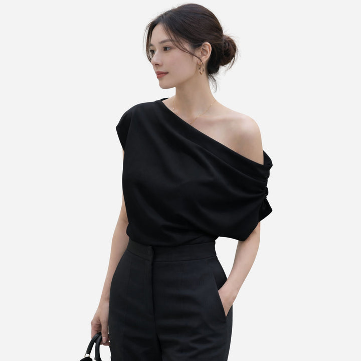 Noelle | Irregular Shoulder Top – Modern Summer Style