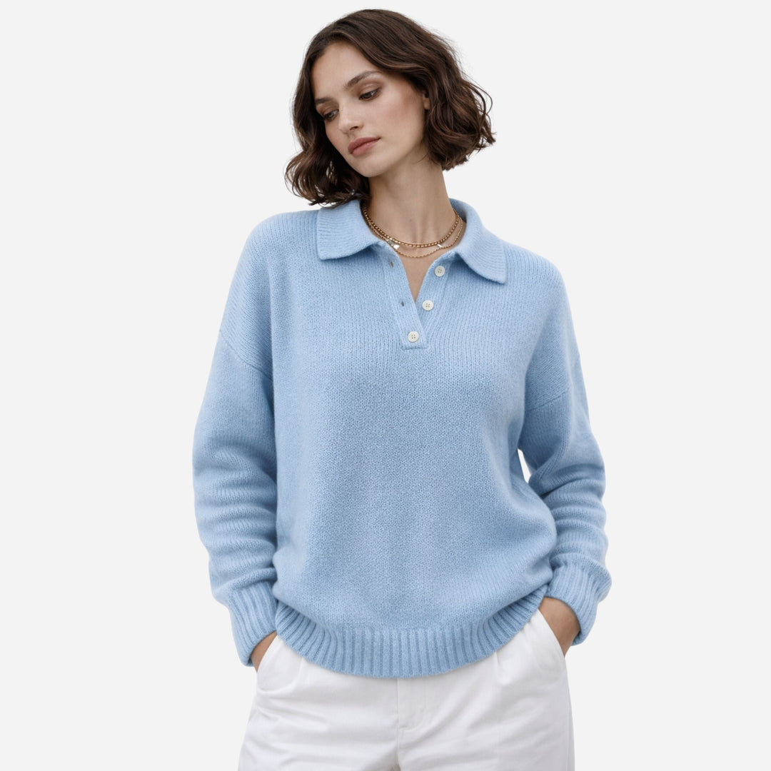 Rosa | Lapel Button Knit Sweater