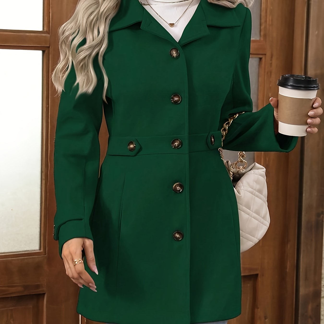 Margot | Waist-Defined Tweed Coat