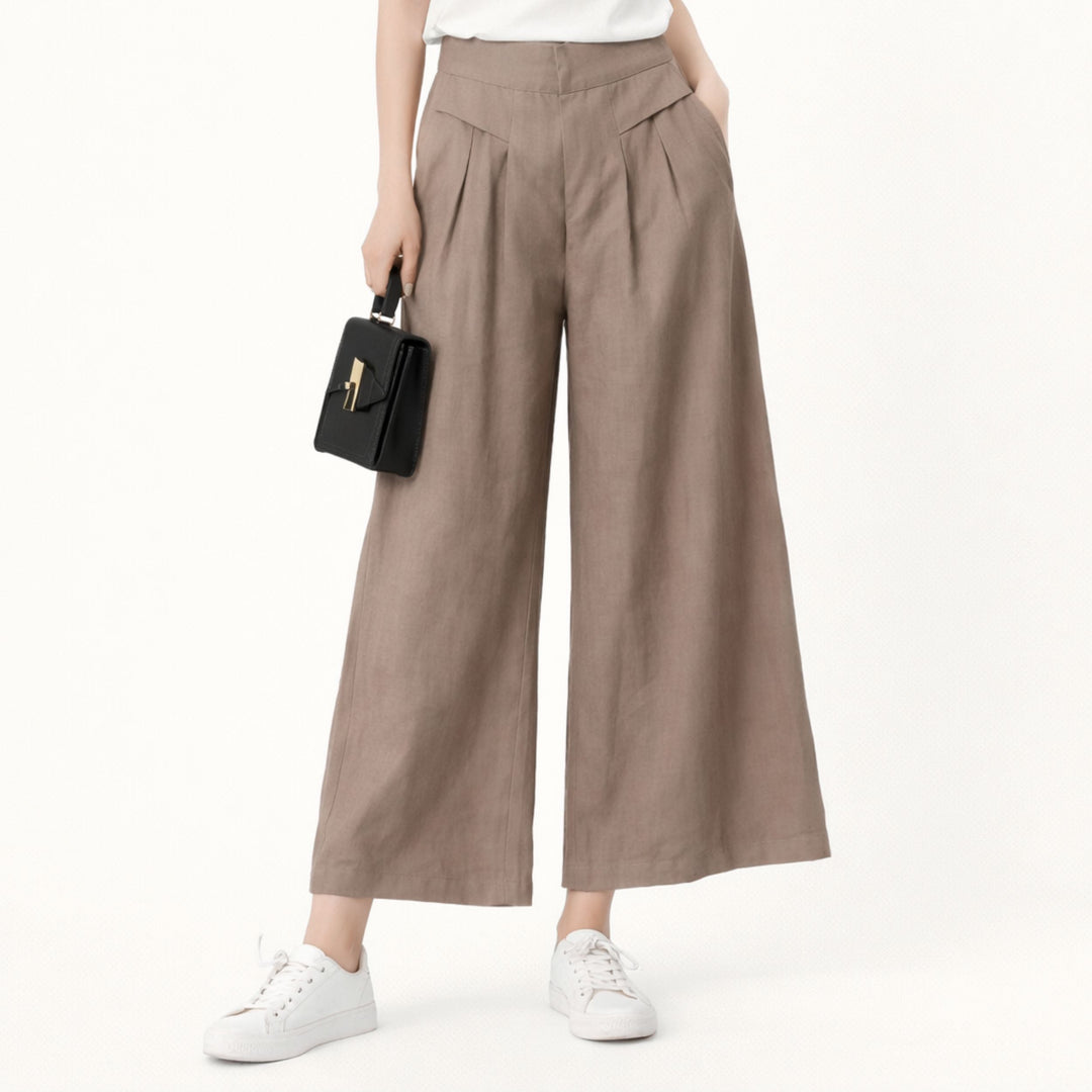 Serena | High-Waist Slim Fit Trousers – Elegant Tailored Style