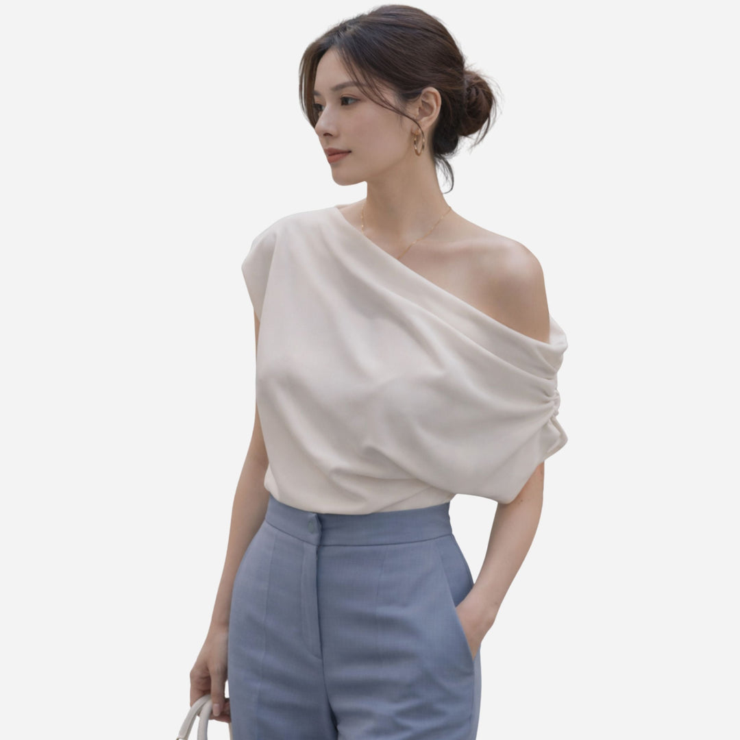 Noelle | Irregular Shoulder Top – Modern Summer Style