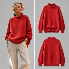 Barbara relaxed knit jumper detail by Cévora London