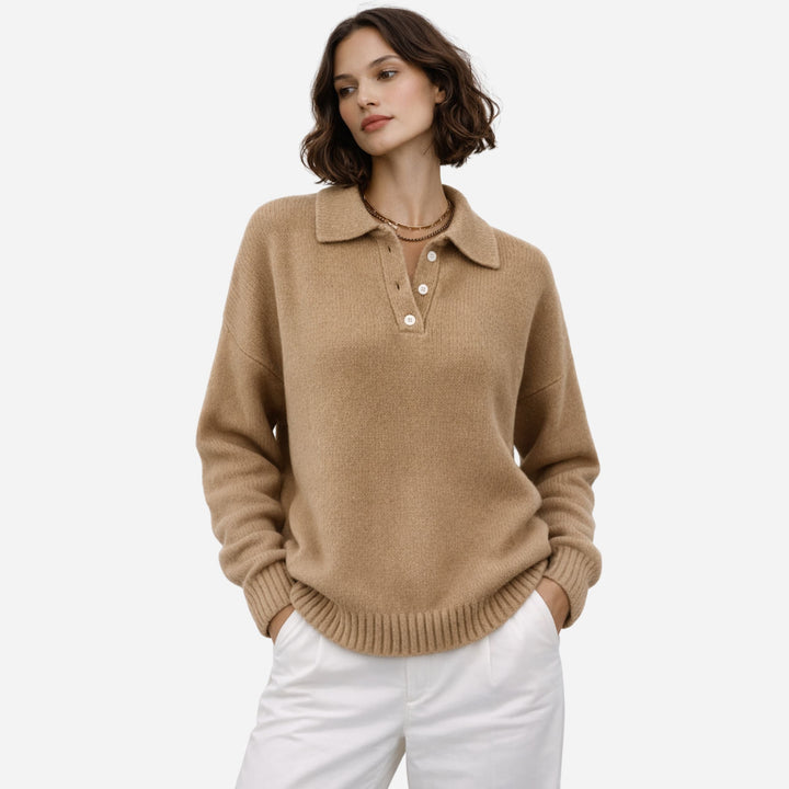 Rosa | Lapel Button Knit Sweater