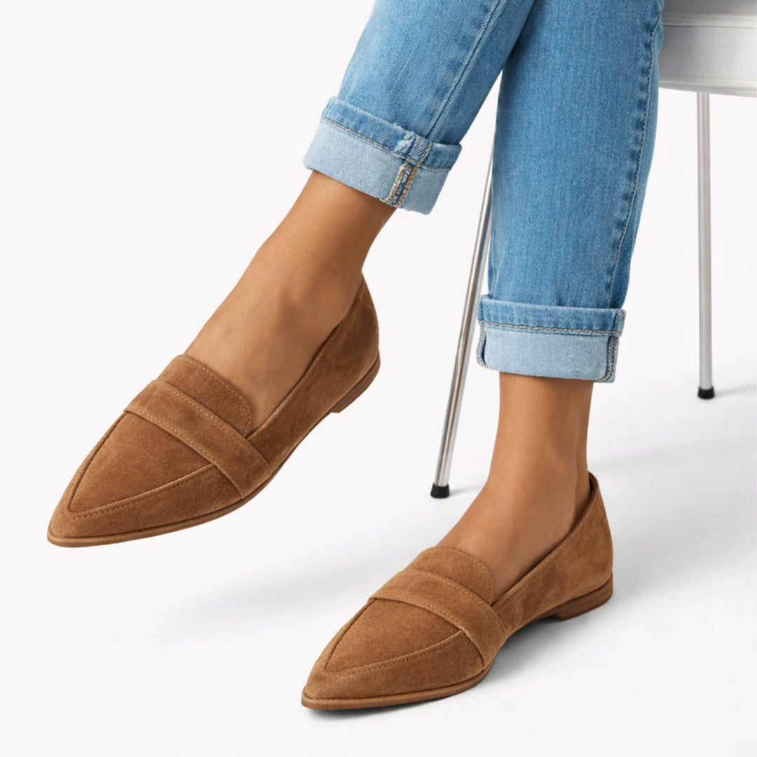 Leonie | Soft Suede Loafers – Classic Slip-On Style