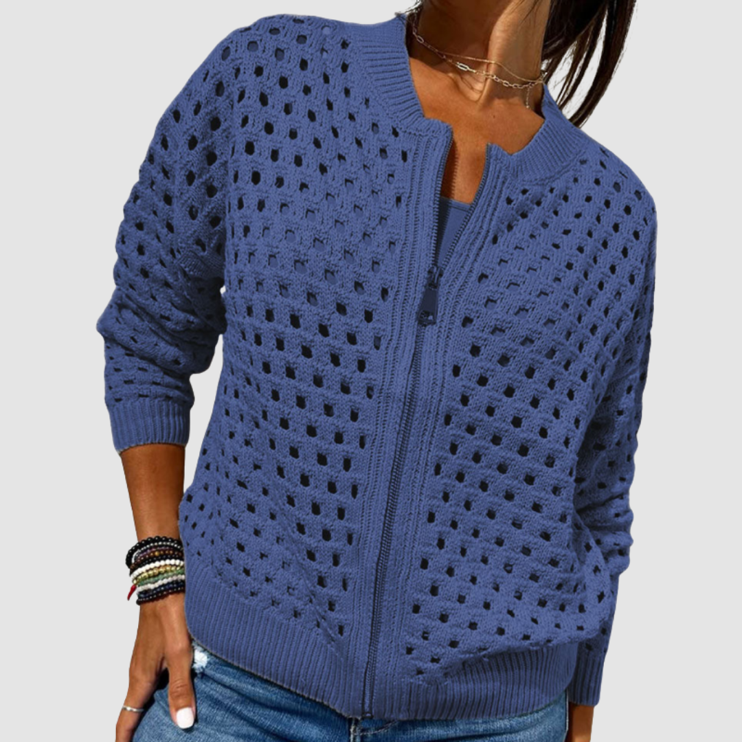 Constance | Zip-Front Knitted Cardigan