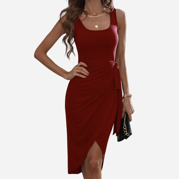Eloise | Tie-Side Tank Maxi Dress – Elegant Flowing Style
