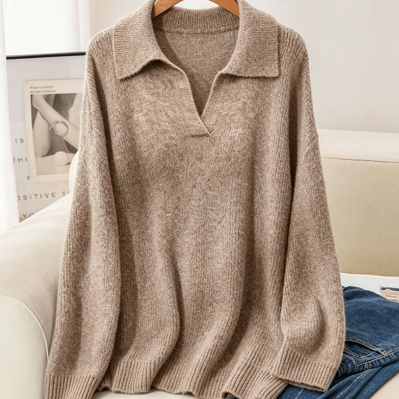 Josephine | Plus Size Soft Lapel Pullover