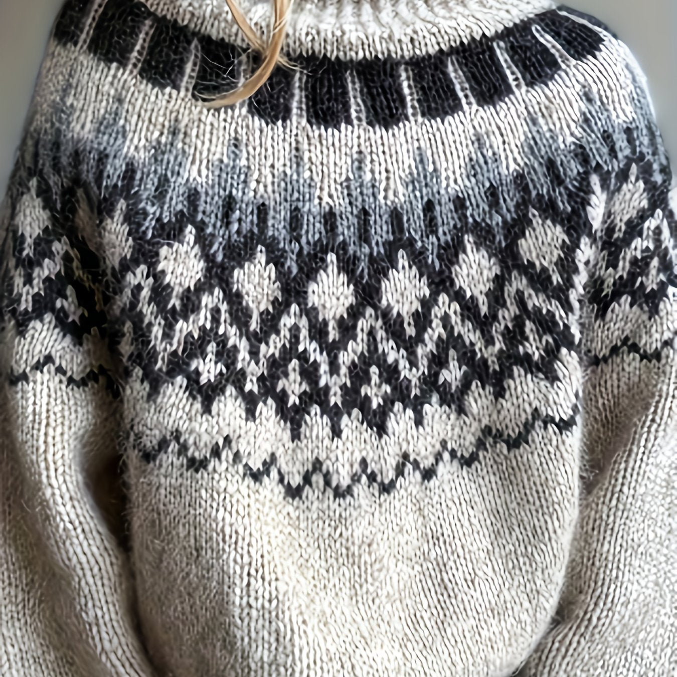 Freya | Fair Isle Fluffy Knit Sweater