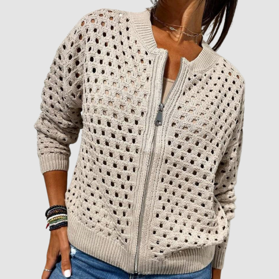 Constance | Zip-Front Knitted Cardigan