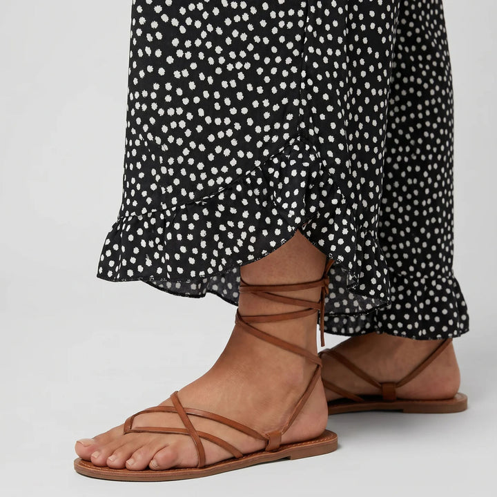 Lily | Flowy Dot Print Wide-Leg Trousers - Summer Comfort Style
