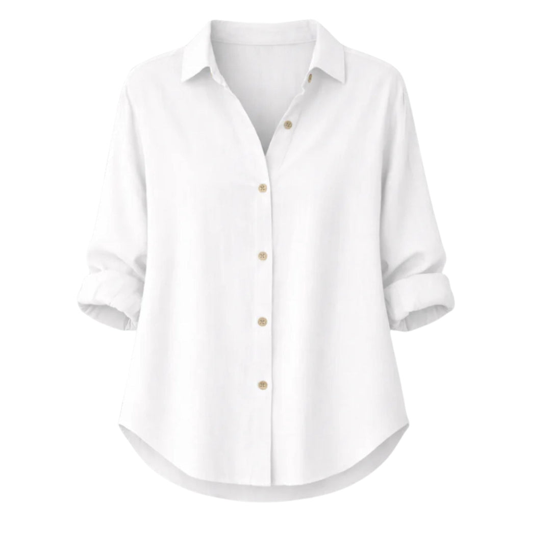 Ella | Lightweight Summer Blouse - Rolled Sleeve Style