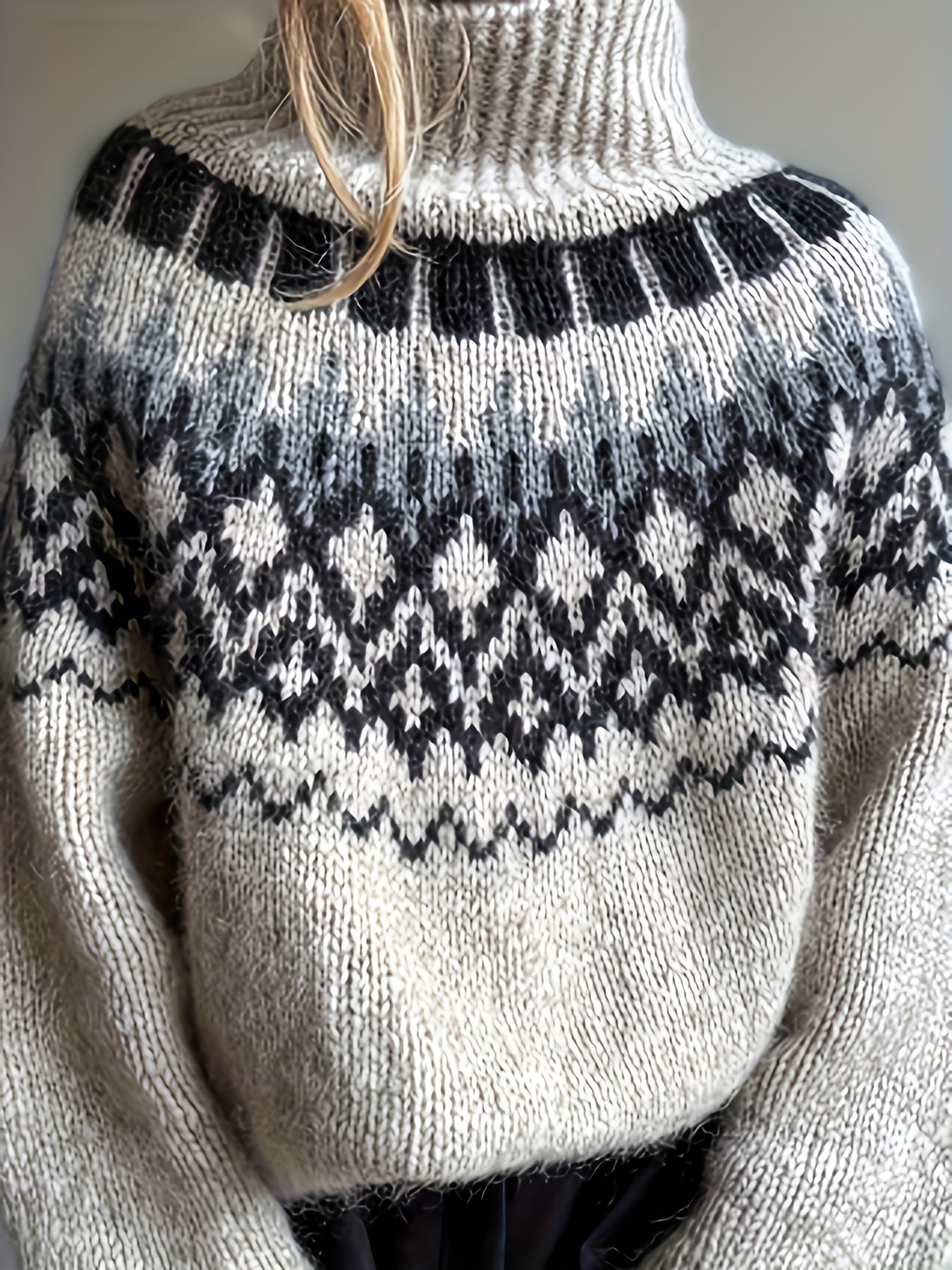 Freya | Fair Isle Fluffy Knit Sweater