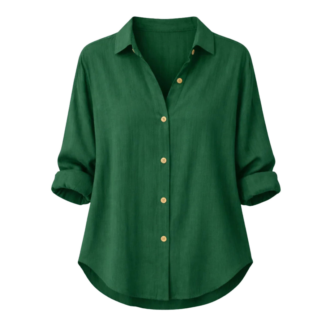 Ella | Lightweight Summer Blouse - Rolled Sleeve Style