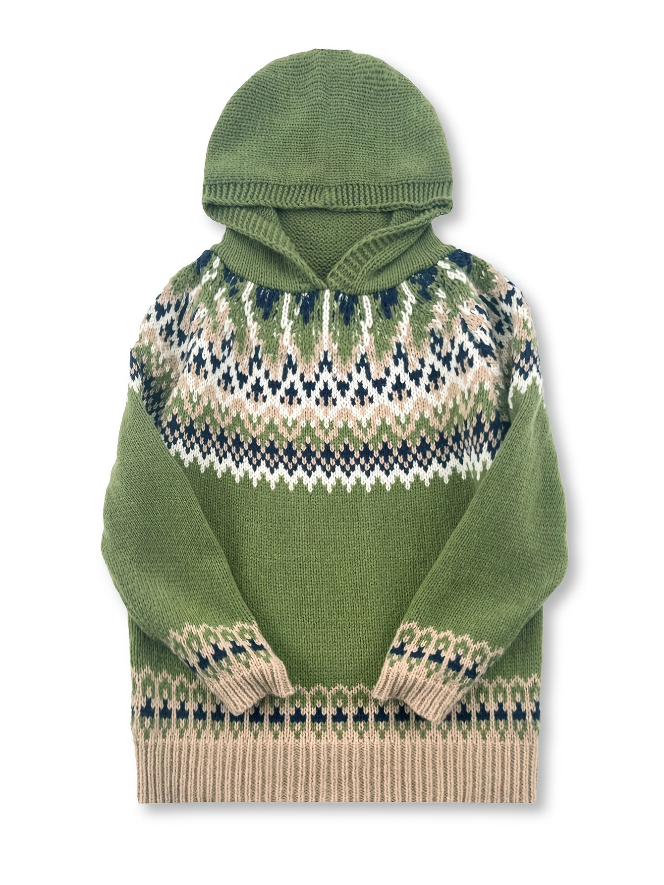 Nova | Chunky Snow-Print Hooded Sweatshirt