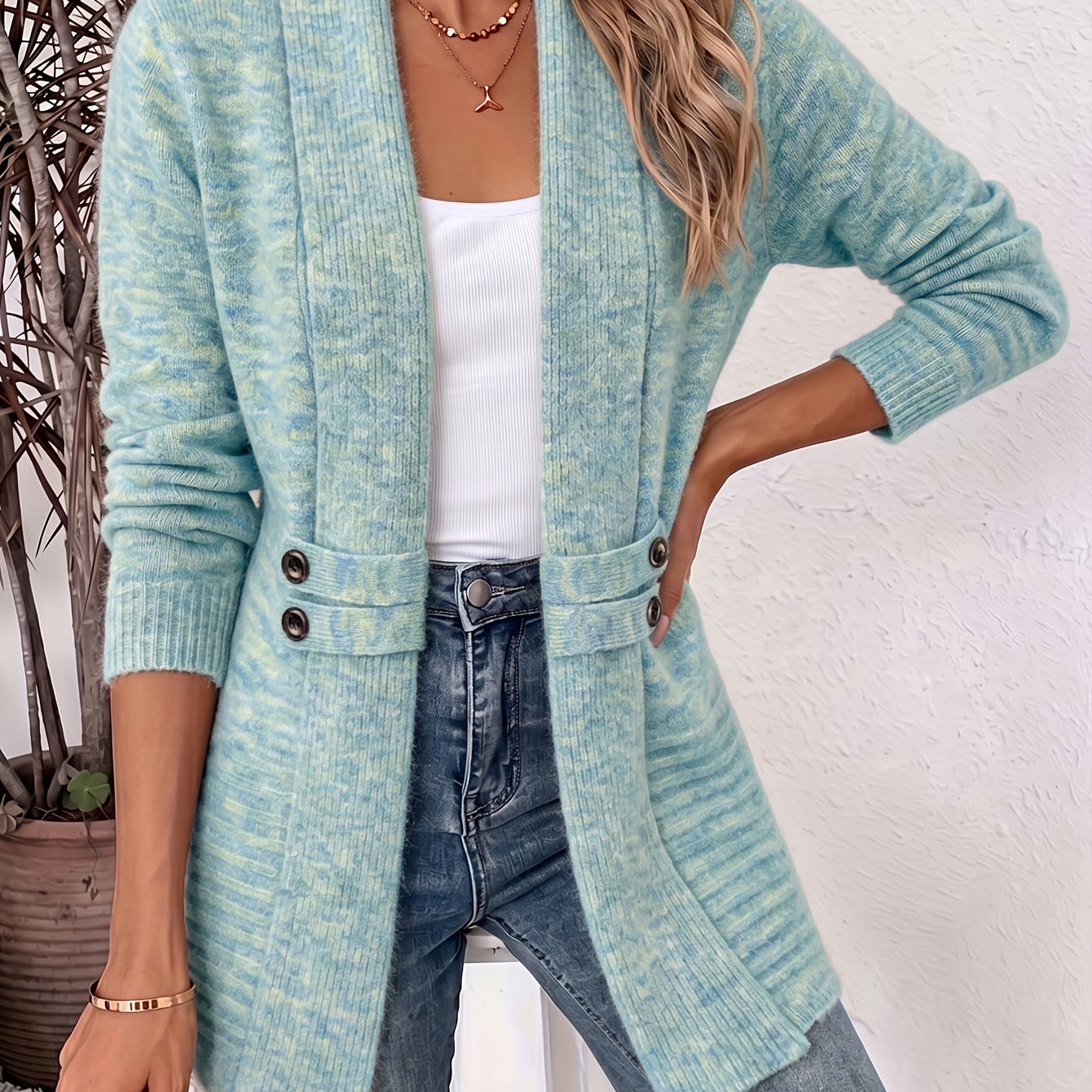 Beatrice | Belted Wrap-Style Longline Cardigan