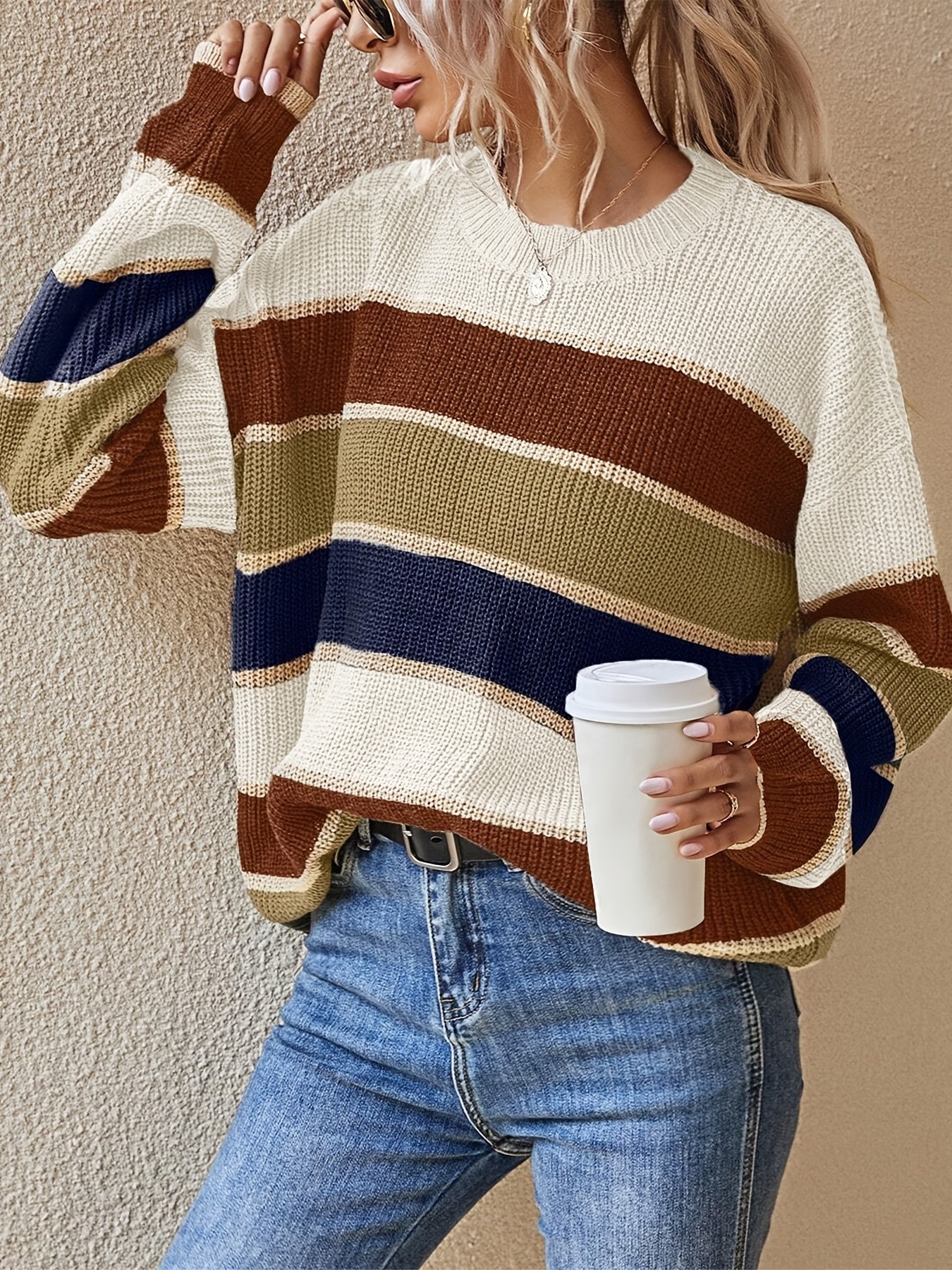 Hazel | Cosy Striped Autumn Sweater