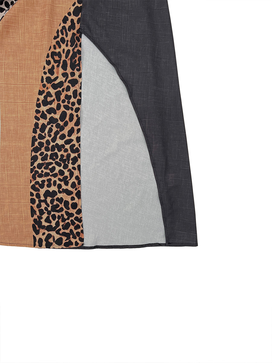 Myrna™ Leopard Halter Maxi Dress