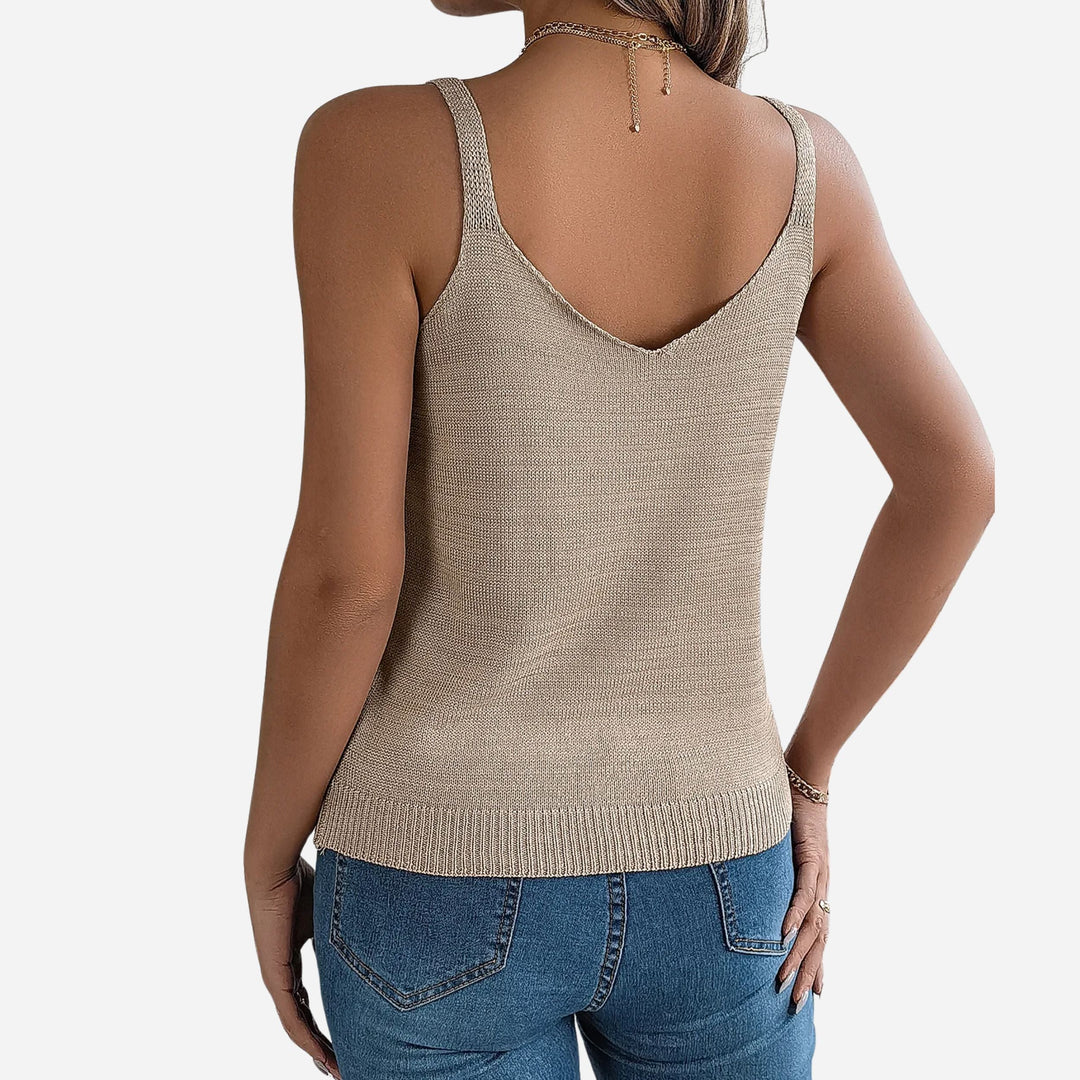 Bianca | Hollow-Out V-Neck Camisole – Holiday Summer Style