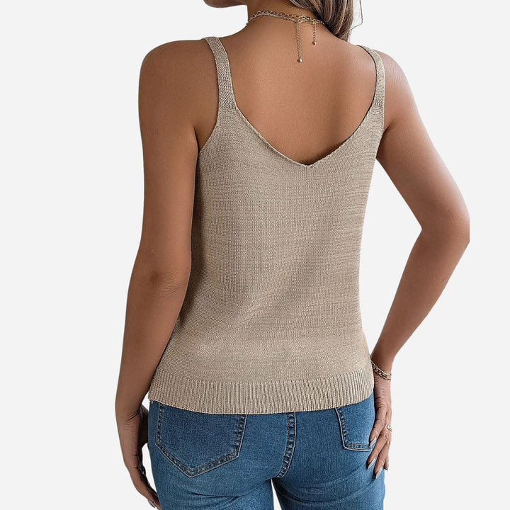 Bianca | Hollow-Out V-Neck Camisole – Holiday Summer Style
