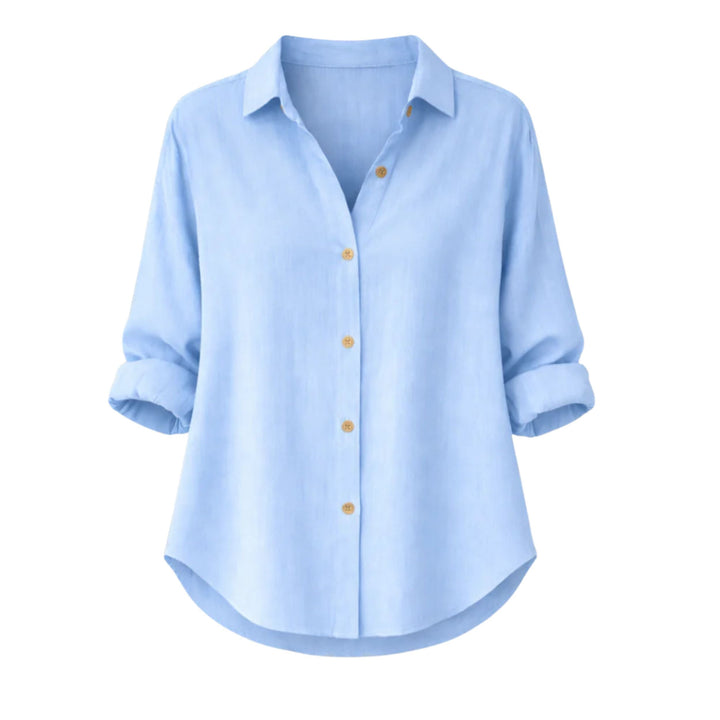 Ella | Lightweight Summer Blouse - Rolled Sleeve Style