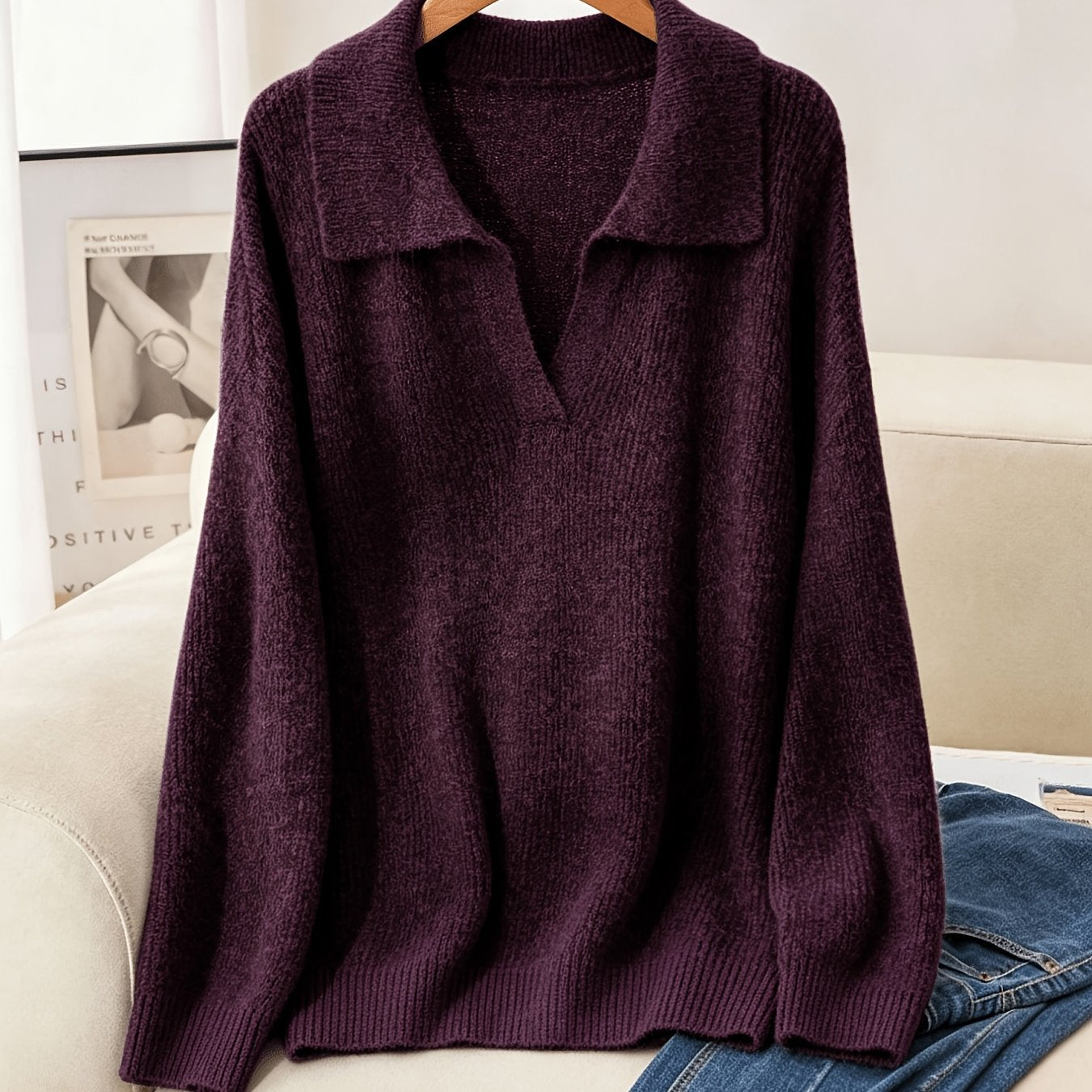Josephine | Plus Size Soft Lapel Pullover