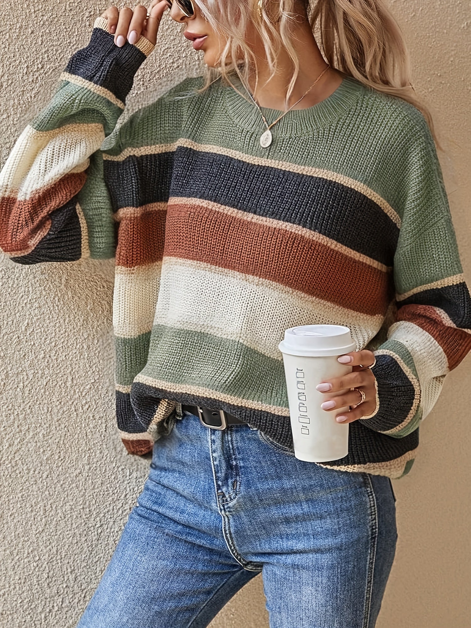Hazel | Cosy Striped Autumn Sweater