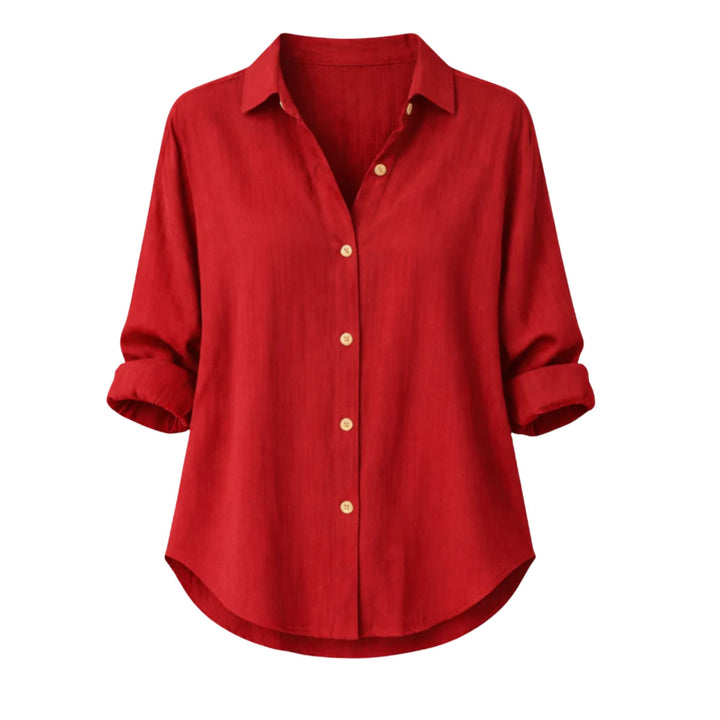 Ella | Lightweight Summer Blouse - Rolled Sleeve Style
