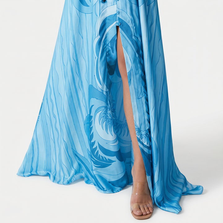 Alice | Abstract Print Kaftan Style Maxi Dress