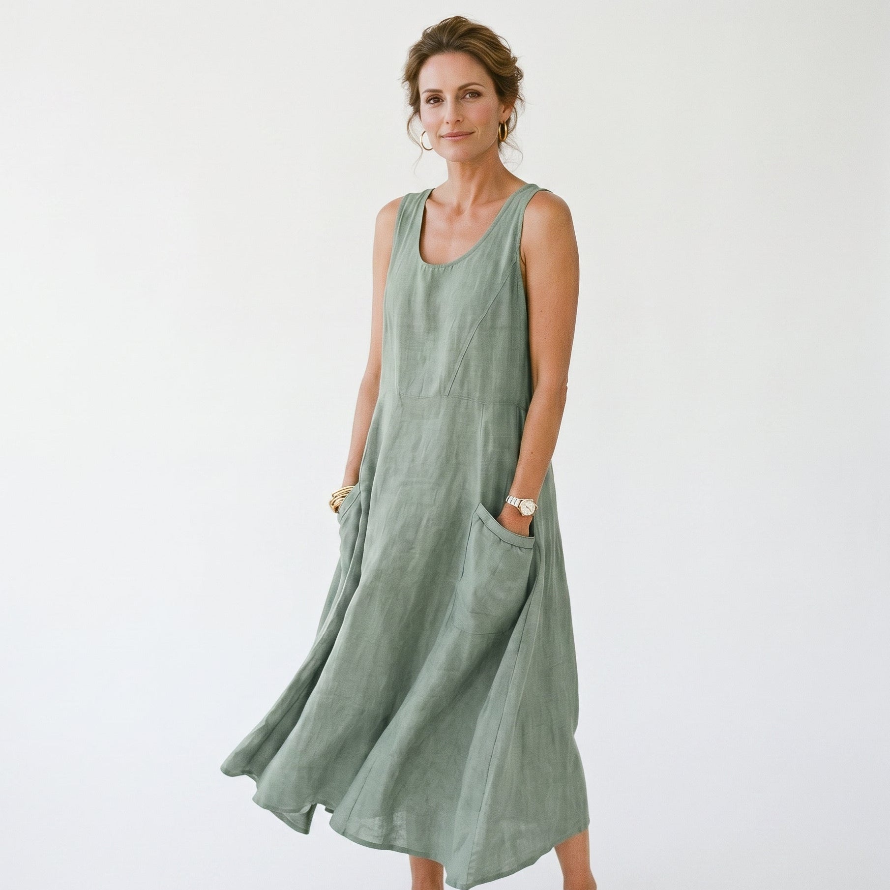 Adriana - Stylish Plus Size Summer Dress With Pockets