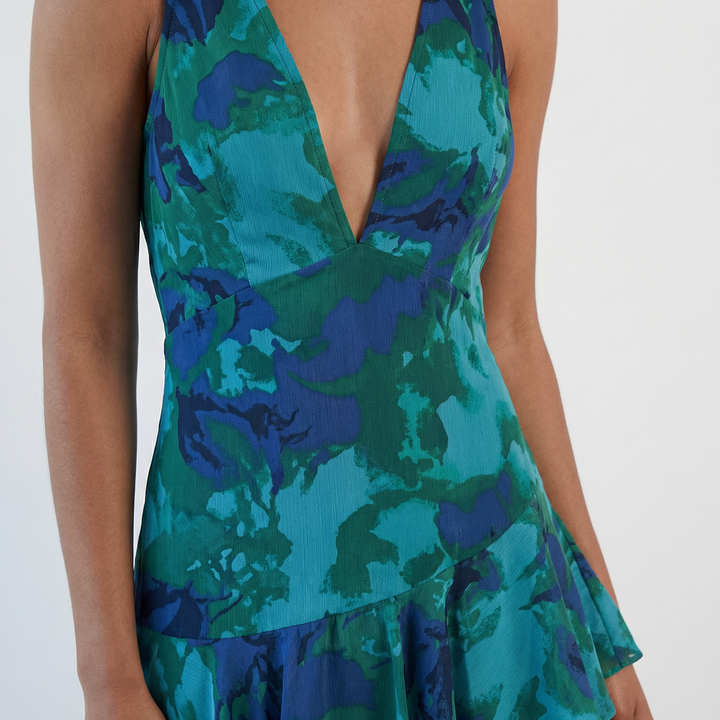 Zara | Chiffon Long Dress – Airy with Flower Pattern