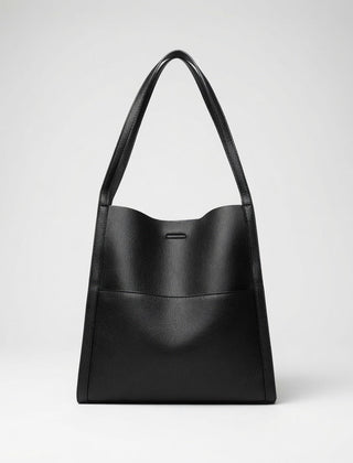 Evelisse timeless leather tote bag in black