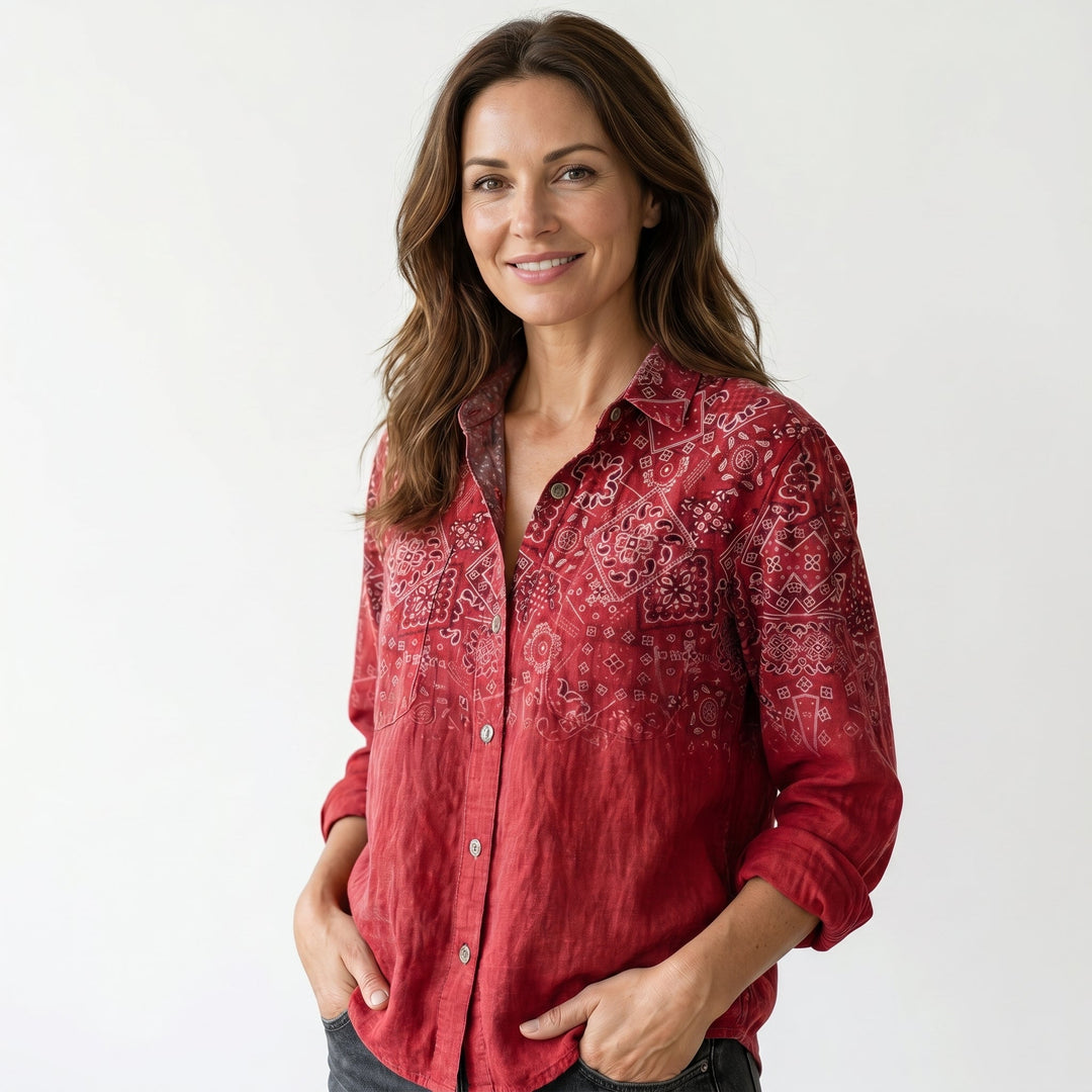 Mabel | Blouse – Vintage Bohemian, Relaxed Fit, Pointed Collar