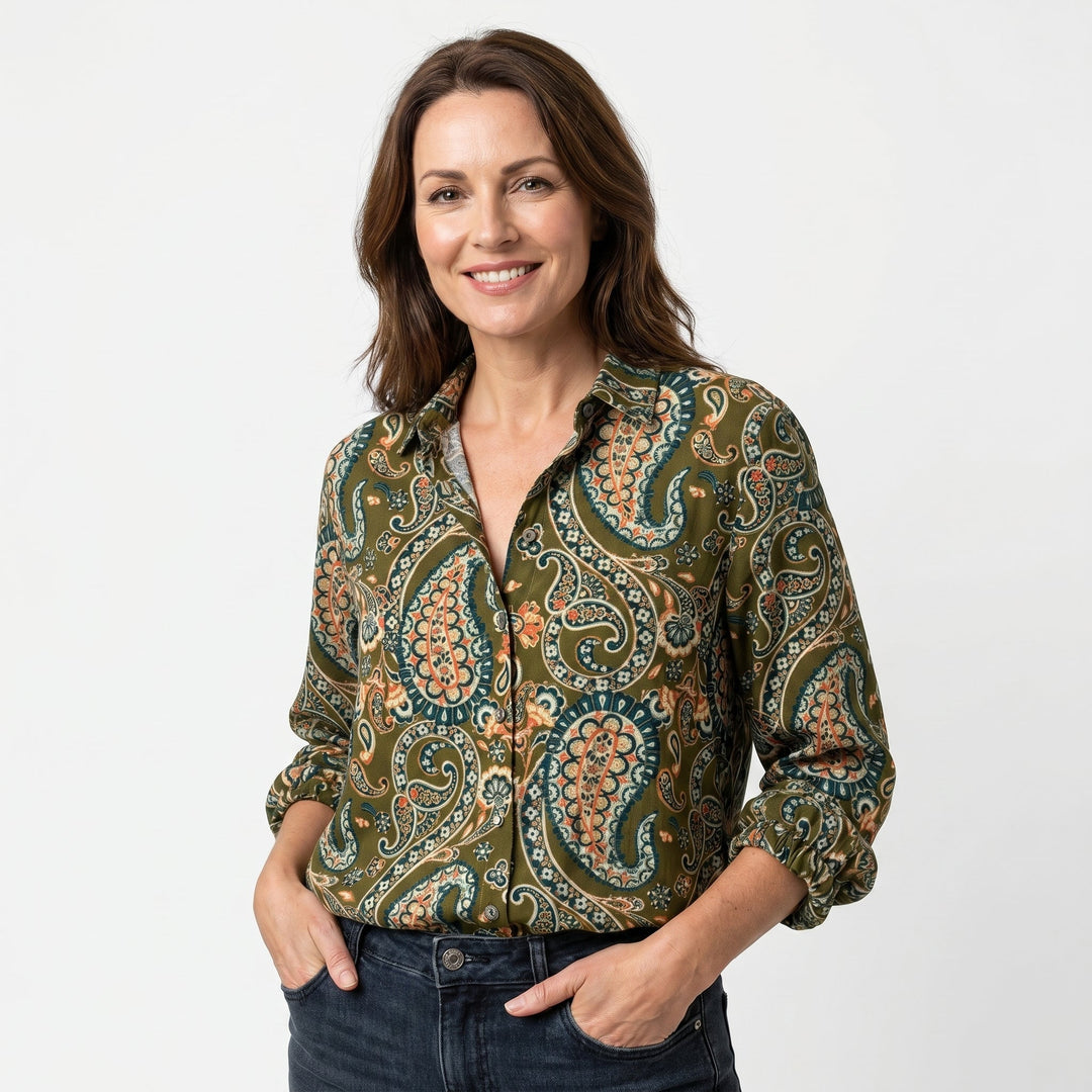 Mabel | Blouse – Vintage Bohemian, Relaxed Fit, Pointed Collar