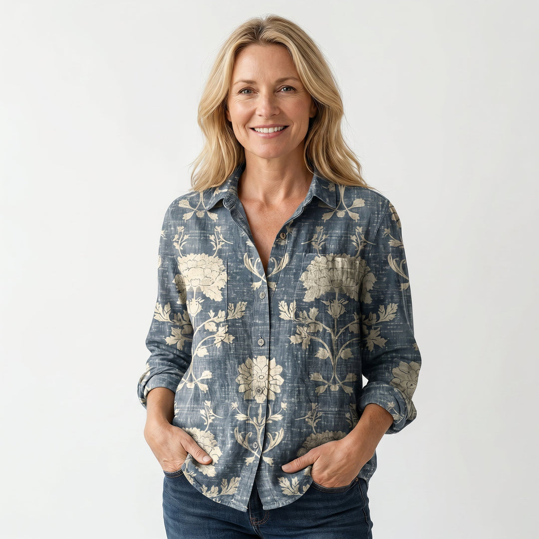 Mabel | Blouse – Vintage Bohemian, Relaxed Fit, Pointed Collar