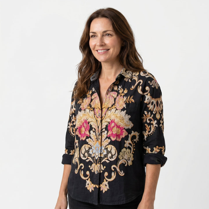 Mabel | Blouse – Vintage Bohemian, Relaxed Fit, Pointed Collar