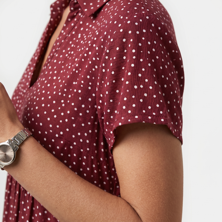 Mara | Boho Mini Dress – Relaxed Fit with V-Neckline