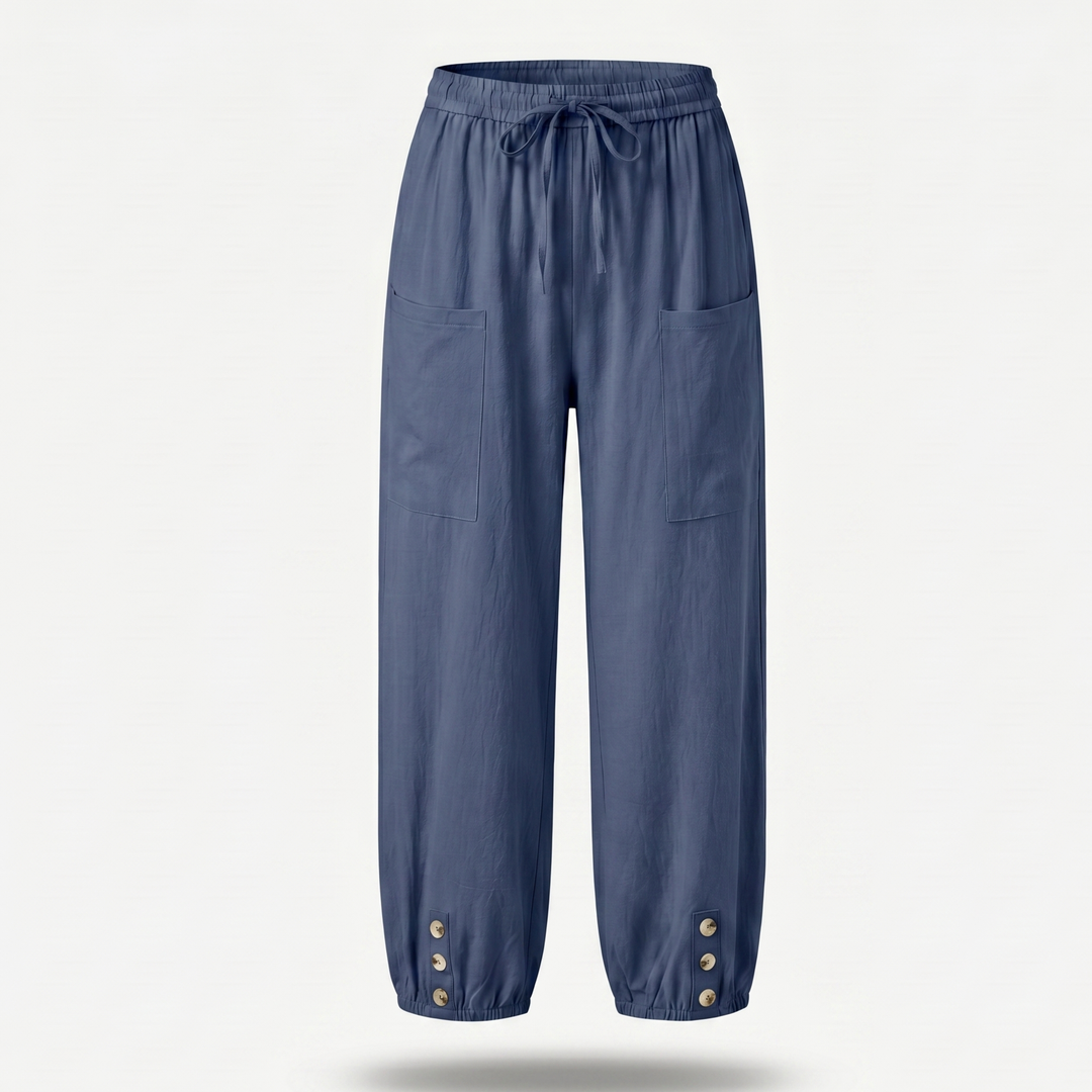 Luna | Breathable Linen Blend Cropped Capri Pants