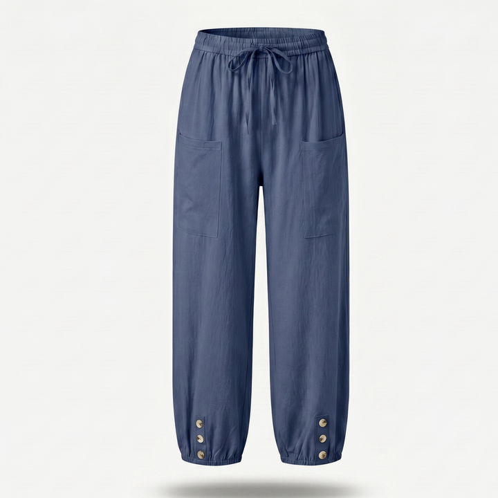 Luna | Breathable Linen Blend Cropped Capri Pants