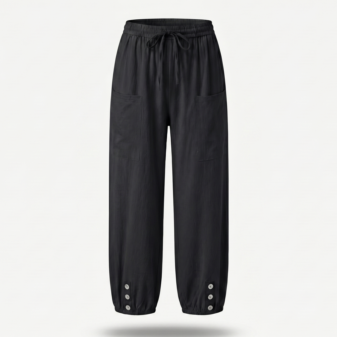 Luna | Breathable Linen Blend Cropped Capri Pants