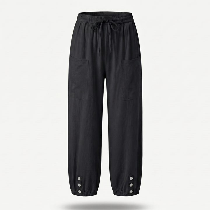 Luna | Breathable Linen Blend Cropped Capri Pants