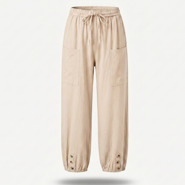 Luna | Breathable Linen Blend Cropped Capri Pants