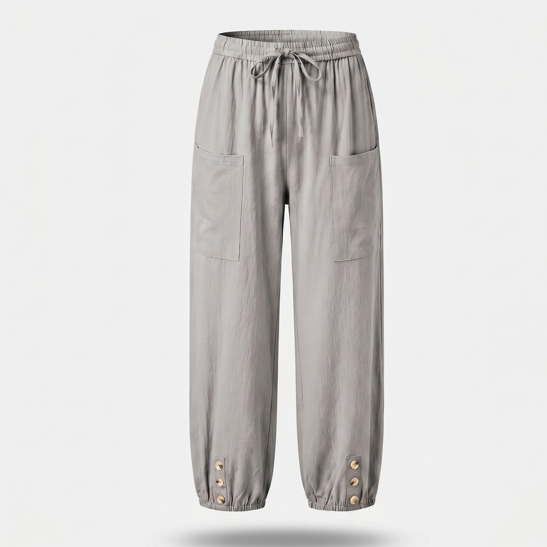 Luna | Breathable Linen Blend Cropped Capri Pants
