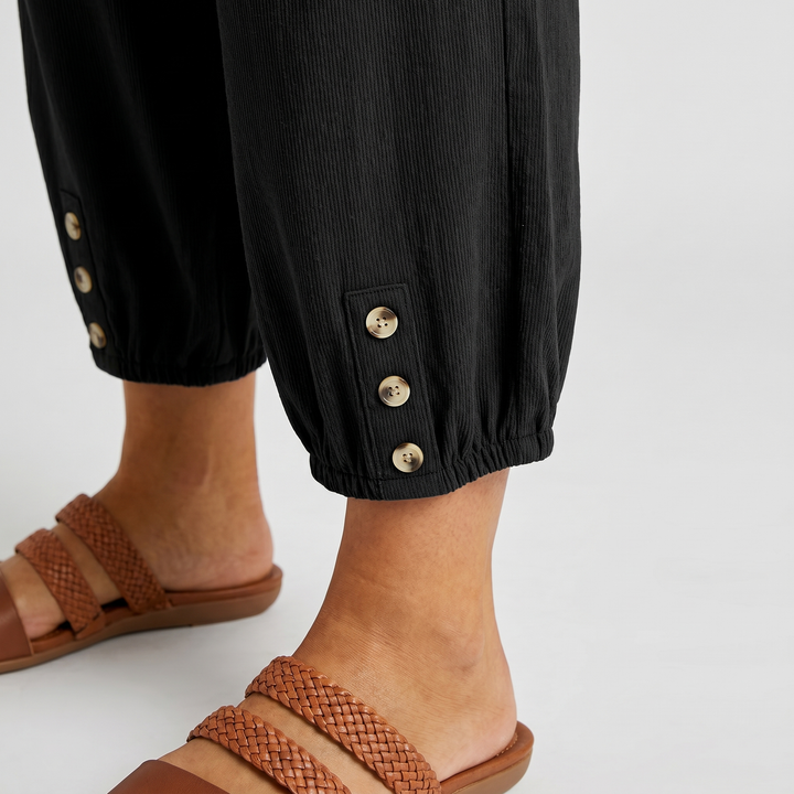 Luna | Breathable Linen Blend Cropped Capri Pants