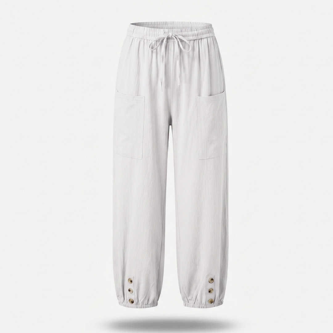 Luna | Breathable Linen Blend Cropped Capri Pants