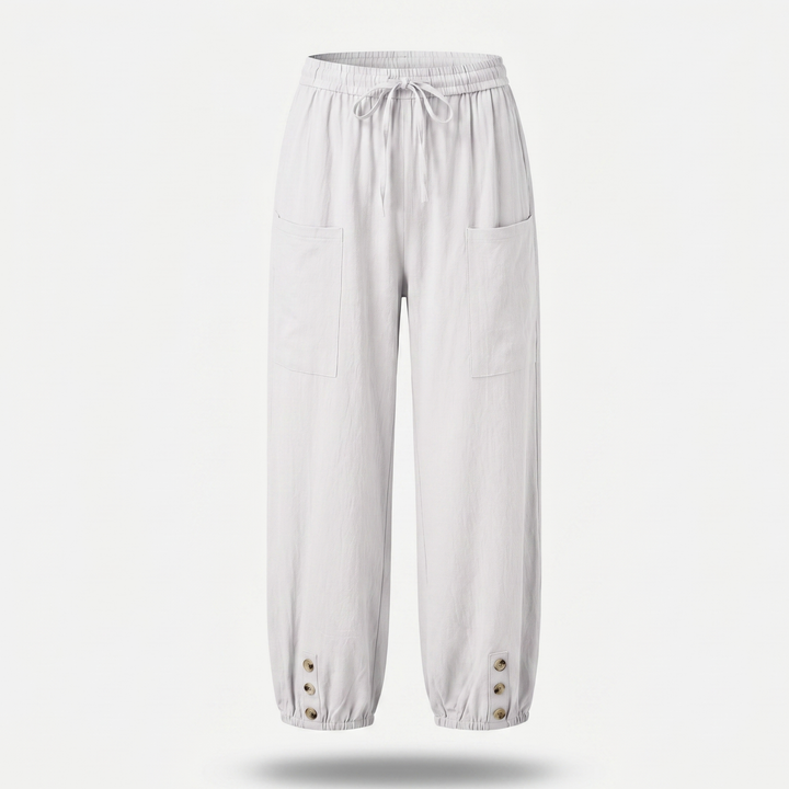 Luna | Breathable Linen Blend Cropped Capri Pants