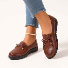 Sevrielle brown loafers detail view